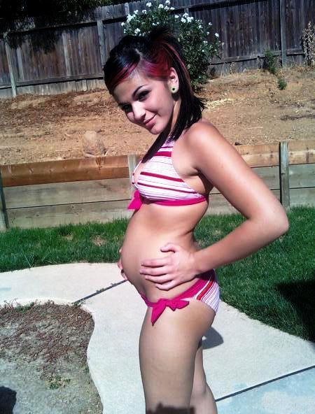 Petite girl titfuck preggo