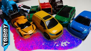 СЛАЙМ и ТОБОТЫ Атлоны Магма 6 и Гига 7. Машинки Тоботы делают слайм - новые серии.